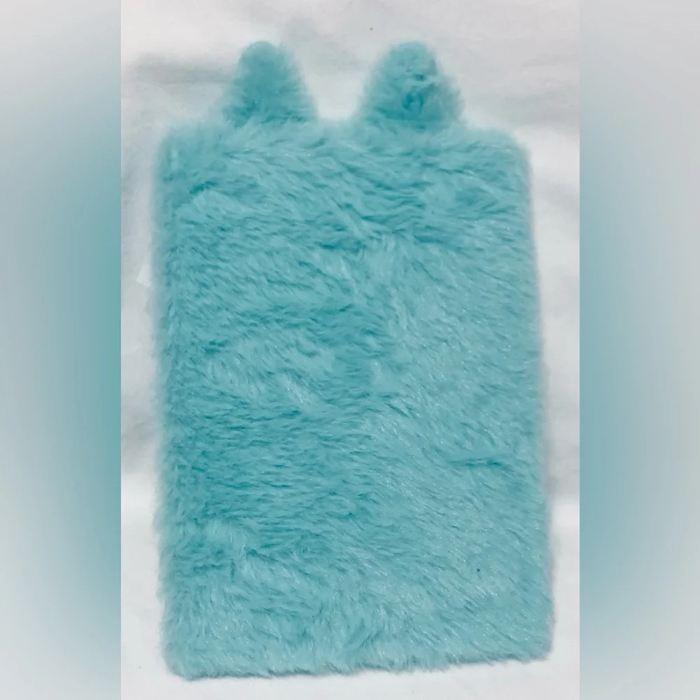 Owl Heart plush Notebook green mint. Size 8”L X 5” W
